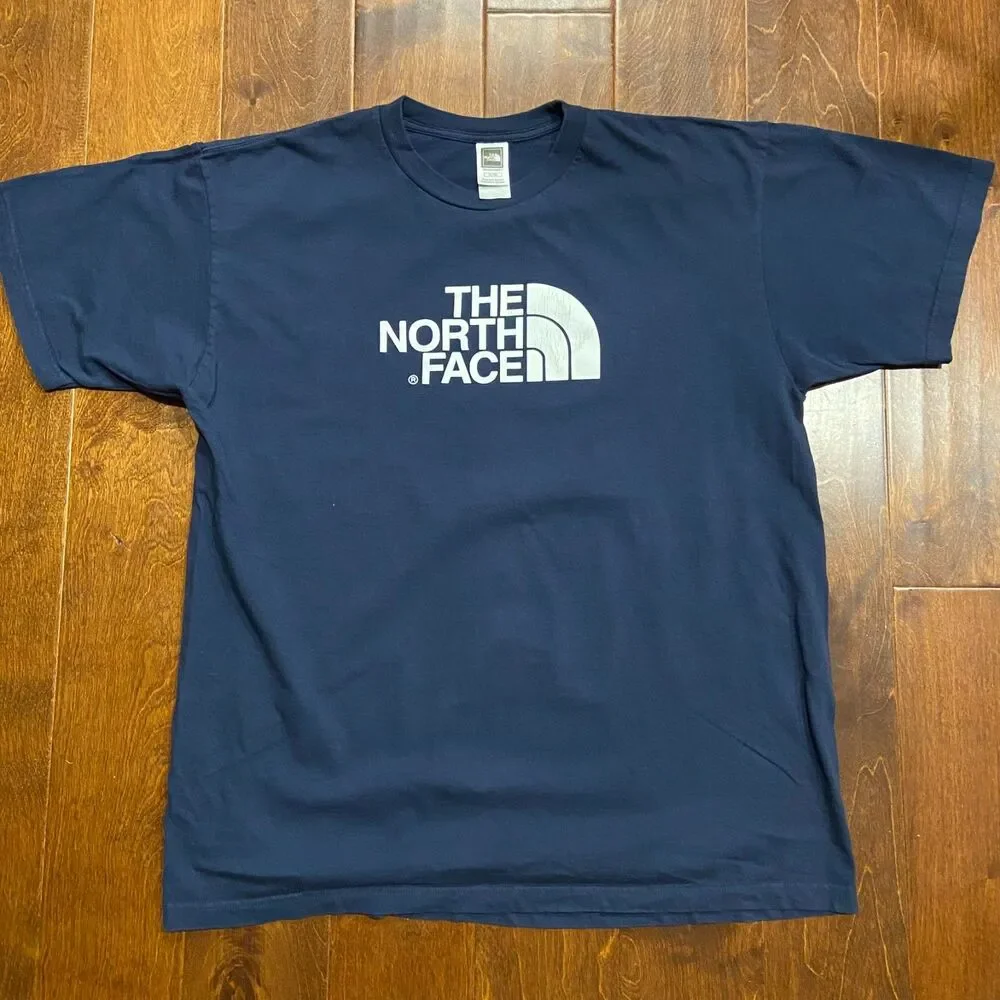 The North Face Vintage Y2K Navy Blue Easy Half Dome T-Shirt Men's Size XL